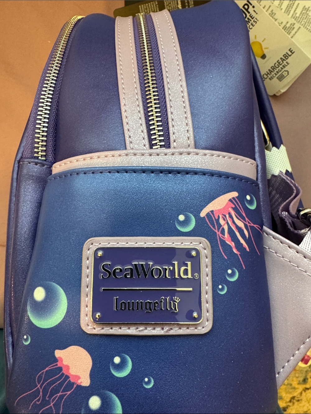 Seaworld Exclusive Jellyfish Loungefly light up Backpack New with tags - Picture 2 of 4